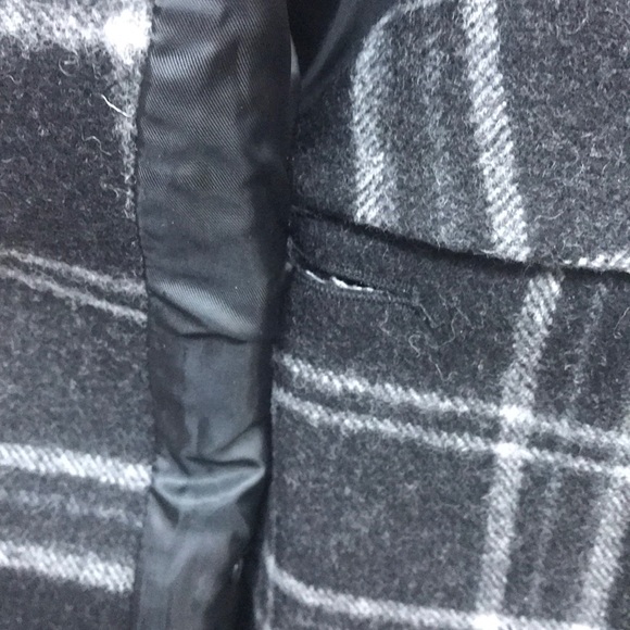 NWT,Esprit Petite Women thick wool coat,black/grey - Picture 12 of 16